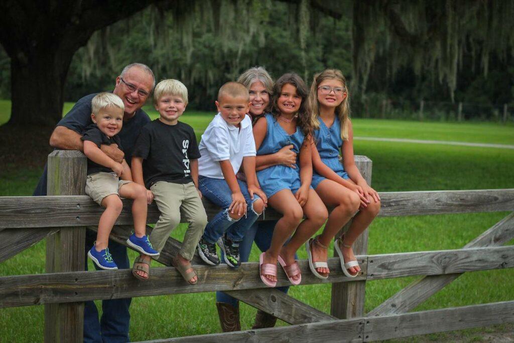 Me and my husband Billy with the Grandbabies